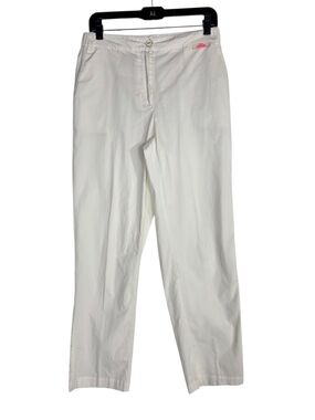 Twin-Set Actitude White Cropped Straight-Leg Women's Pants